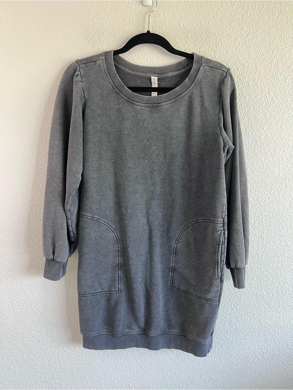 Daily Practice by Anthropologie Women's Washed Tunic Dress Black Pullover